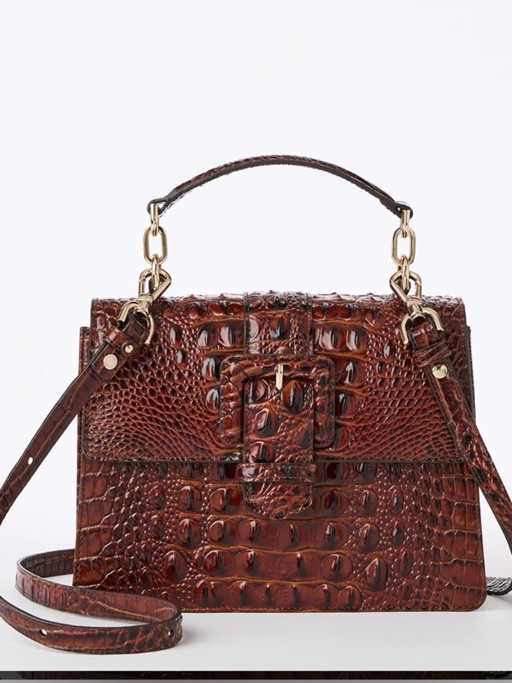 NWT Brahmin Leather SMALL HALLIE Satchel Bag, Pecan Melbourne - Picture 11 of 11